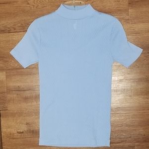 Vintage Montgomery Ward Baby Blue Knit Top